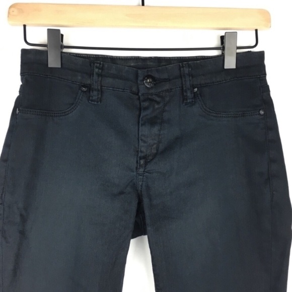 BLANK NYC Skinny Jeans Stretch Coated Distressed Faded Slim Denim Black Wash 26 - Picture 2 of 9